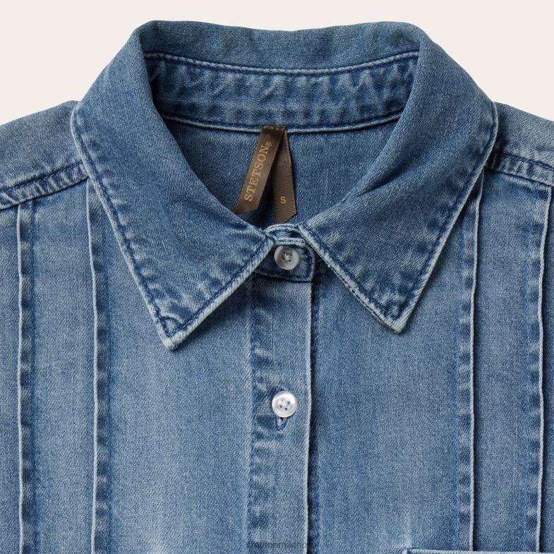 Stetson abito chemisier in denim con bottoni sul davanti 6BP6J443 abbigliamento blu donne
