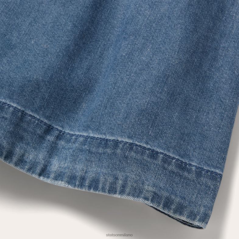 Stetson abito chemisier in denim con bottoni sul davanti 6BP6J443 abbigliamento blu donne