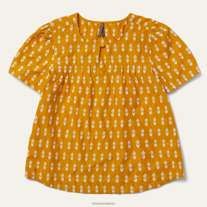 Stetson camicetta azteca a maniche corte 6BP6J455 abbigliamento giallo donne
