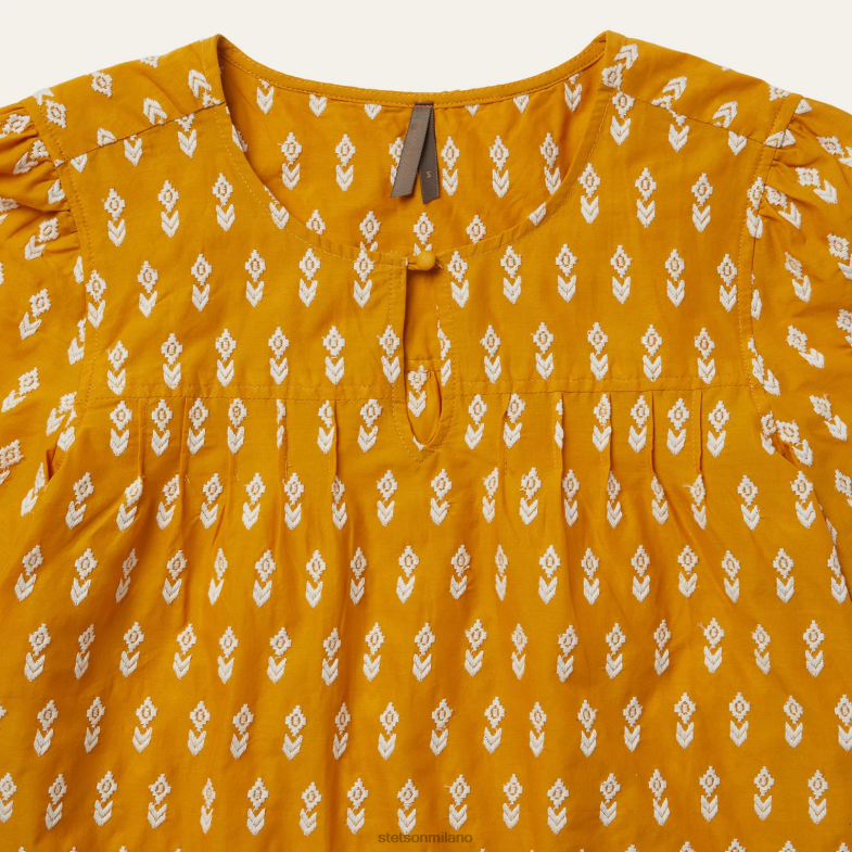 Stetson camicetta azteca a maniche corte 6BP6J455 abbigliamento giallo donne