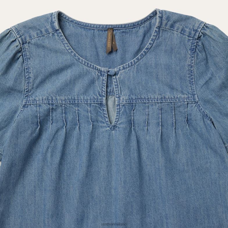 Stetson camicetta in denim a maniche corte 6BP6J458 abbigliamento blu donne