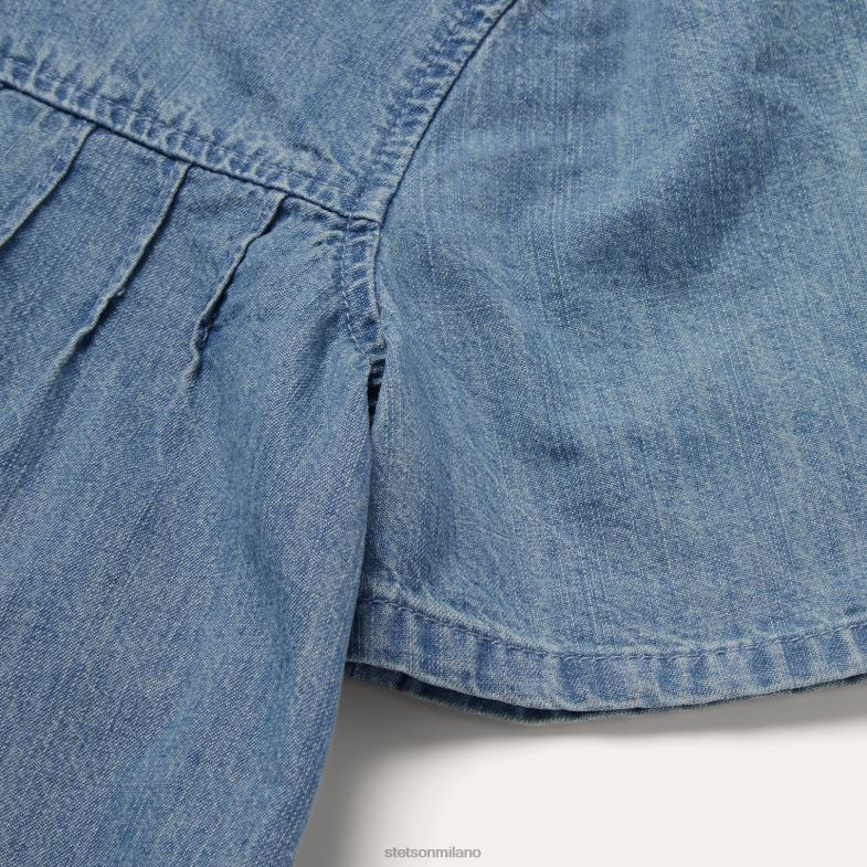 Stetson camicetta in denim a maniche corte 6BP6J458 abbigliamento blu donne