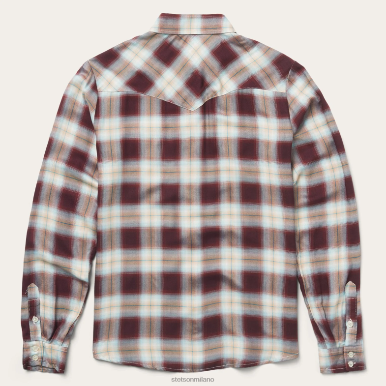 Stetson camicetta scozzese del raccolto 6BP6J452 abbigliamento marrone donne