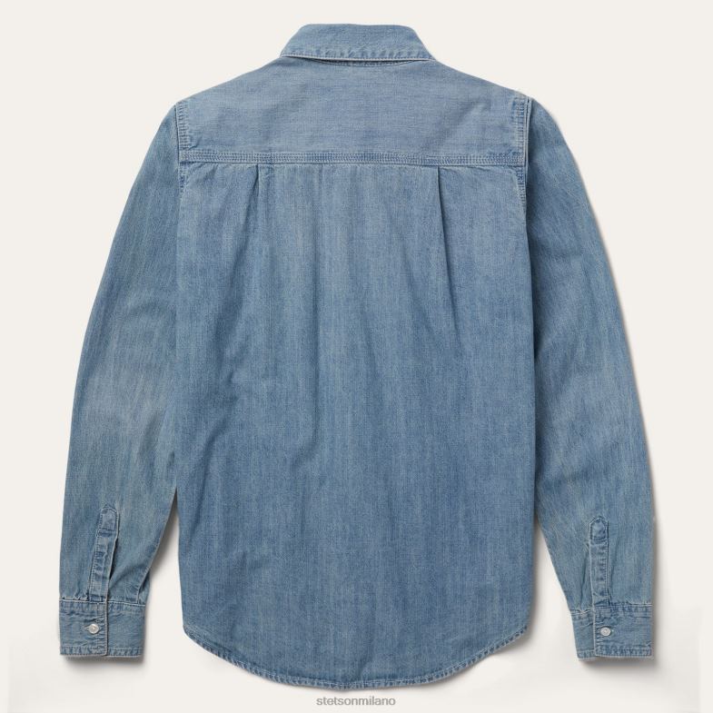 Stetson camicia di jeans a maniche lunghe 6BP6J456 abbigliamento blu donne