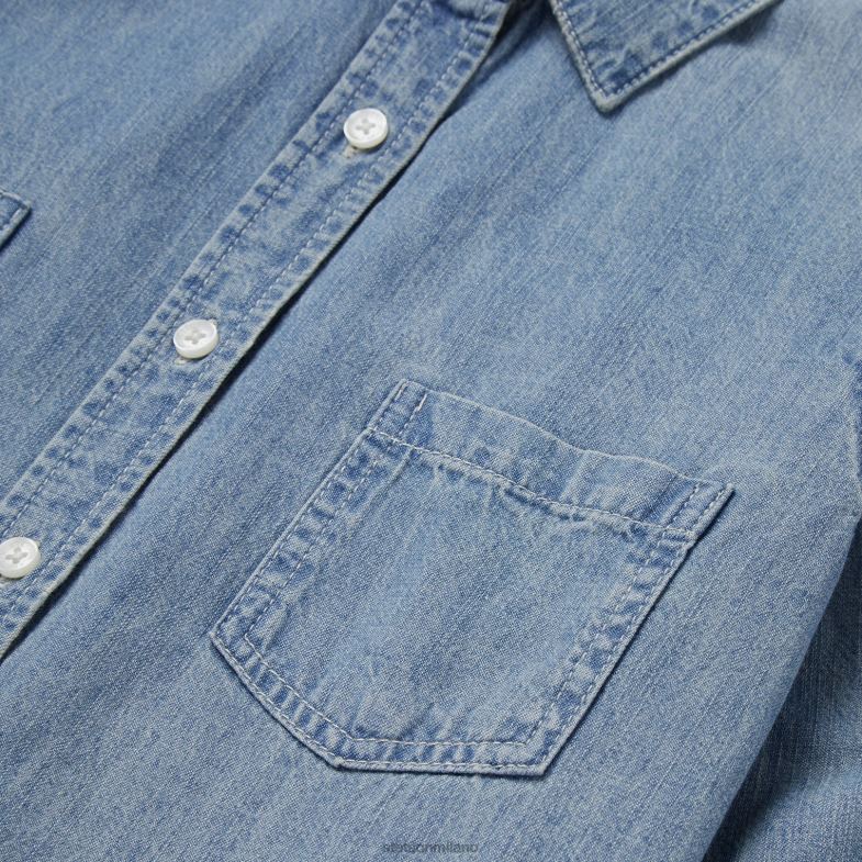 Stetson camicia di jeans a maniche lunghe 6BP6J456 abbigliamento blu donne