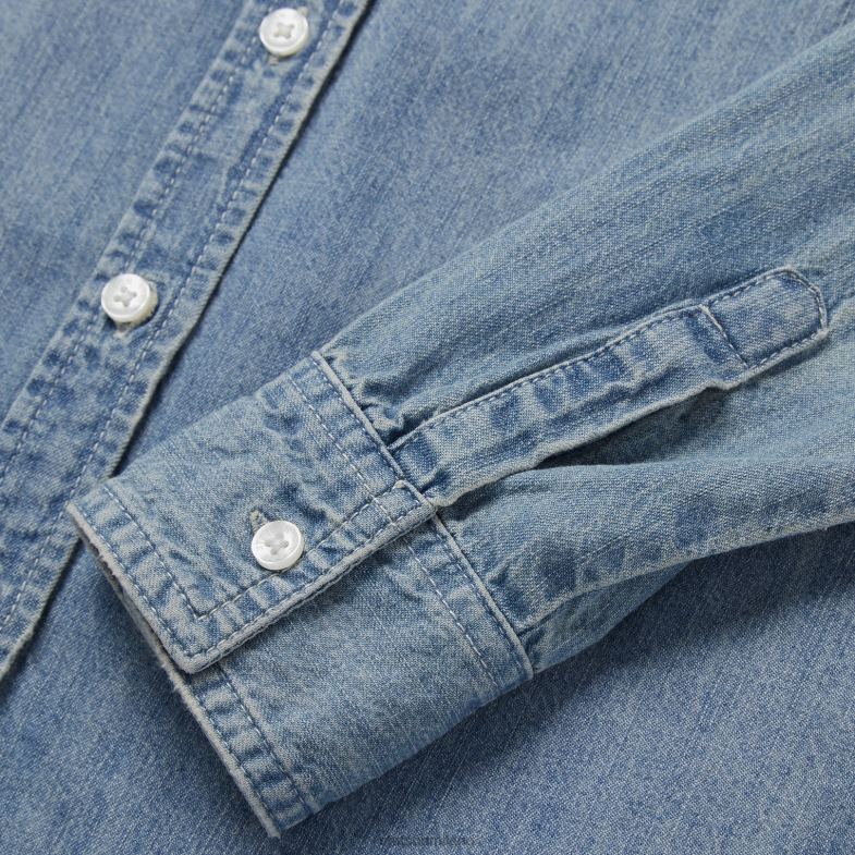 Stetson camicia di jeans a maniche lunghe 6BP6J456 abbigliamento blu donne