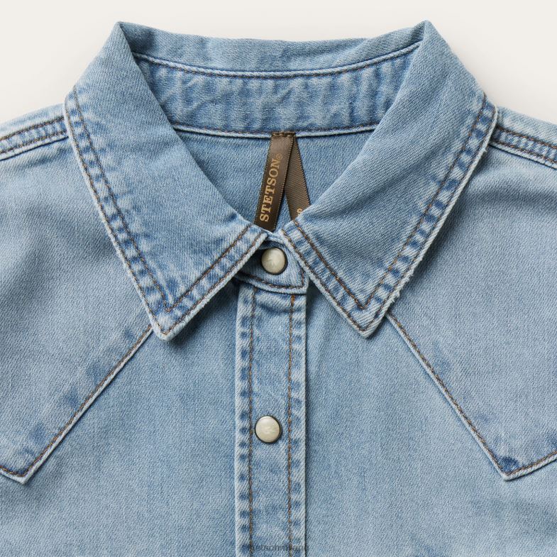 Stetson camicia in denim dalla vestibilità ampia 6BP6J429 abbigliamento blu donne