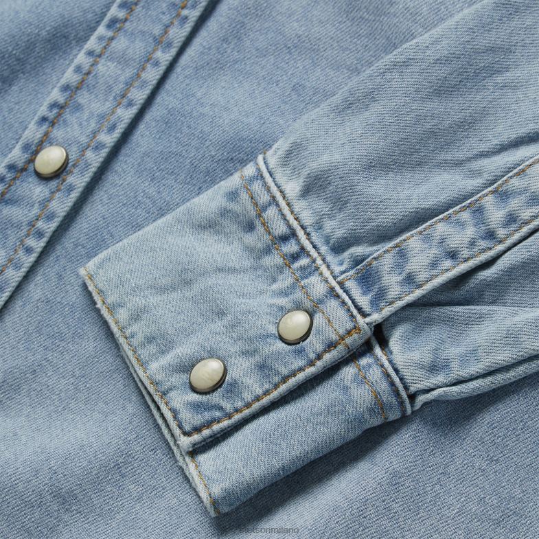 Stetson camicia in denim dalla vestibilità ampia 6BP6J429 abbigliamento blu donne