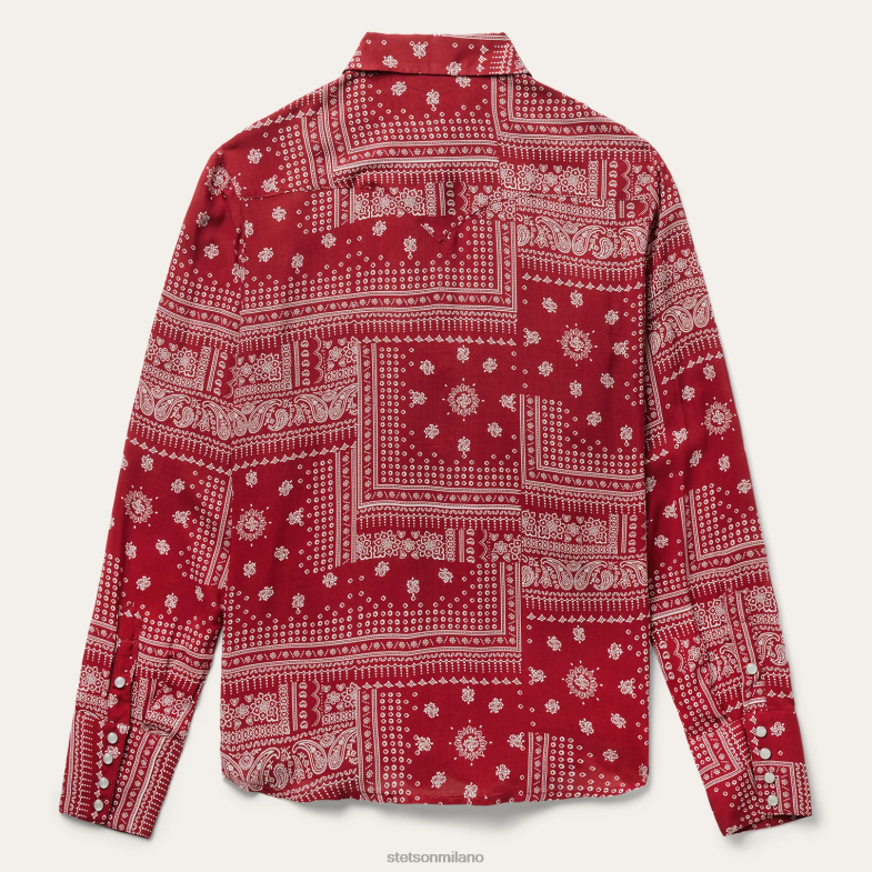 Stetson camicia patchwork bandana 6BP6J434 abbigliamento rosso donne