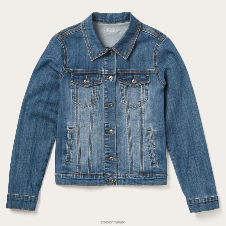 Stetson giacca di jeans elasticizzato 6BP6J449 abbigliamento blu donne