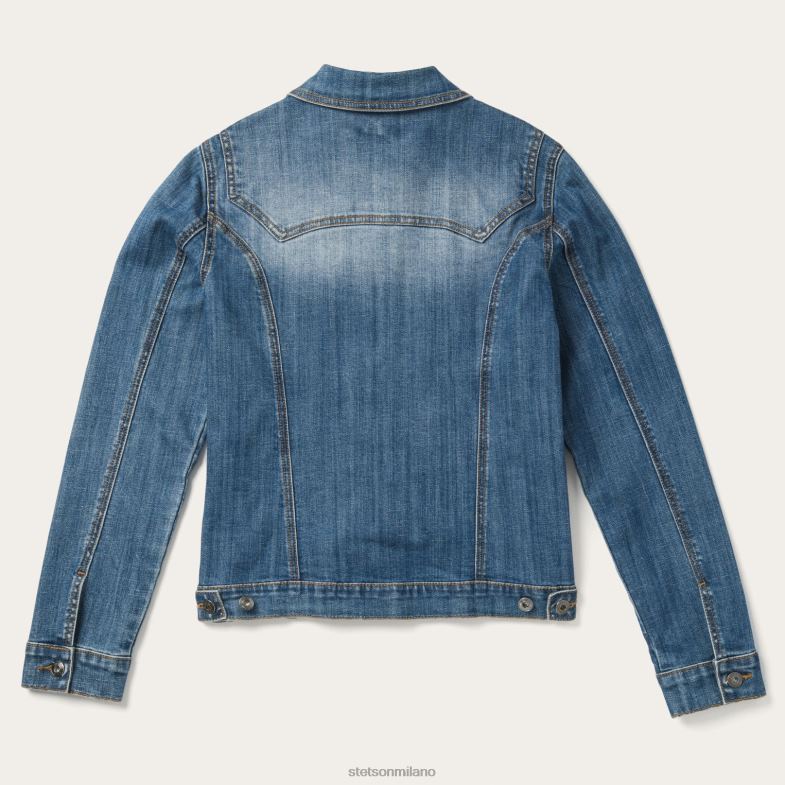 Stetson giacca di jeans elasticizzato 6BP6J449 abbigliamento blu donne