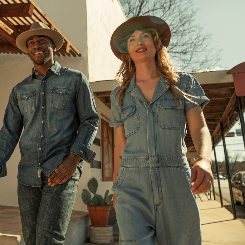 Stetson tuta con colletto a tacca 6BP6J459 abbigliamento blu donne