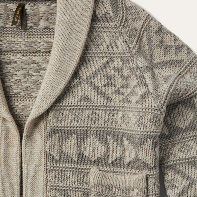 Stetson Cardigan corto con collo a scialle 6BP6J537 abbigliamento marrone donne