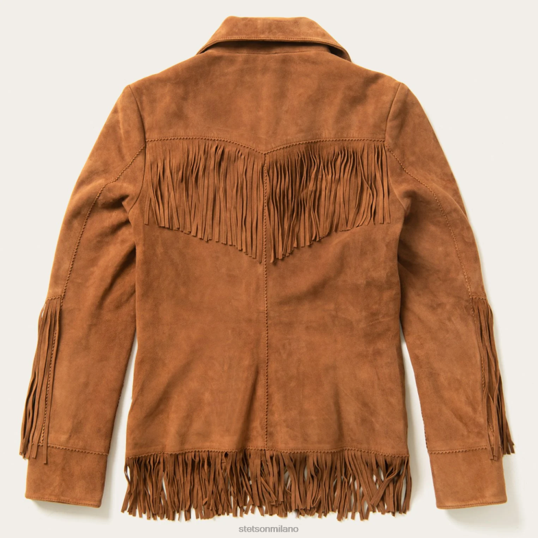 Stetson giacca con frange in pelle scamosciata di agnello 6BP6J533 abbigliamento marrone donne