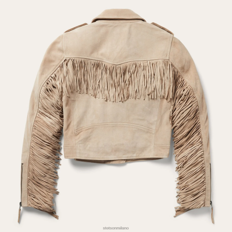 Stetson giacca da moto in pelle scamosciata premium 6BP6J540 abbigliamento abbronzatura donne