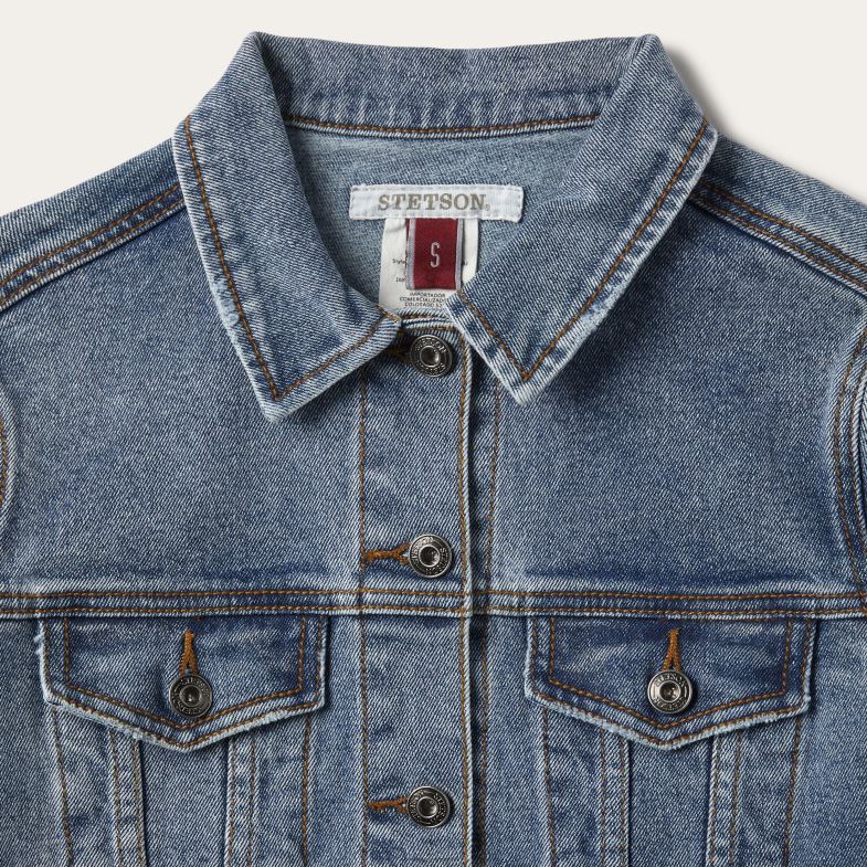 Stetson giacca di jeans elasticizzato 6BP6J538 abbigliamento blu donne