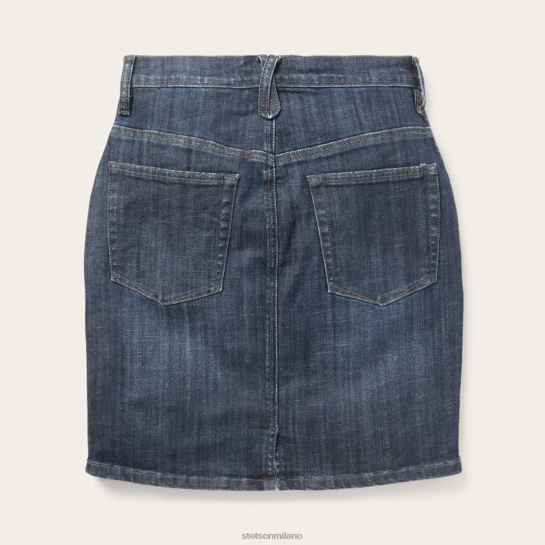 Stetson Gonna 5 tasche in denim scuro 6BP6J520 abbigliamento blu donne