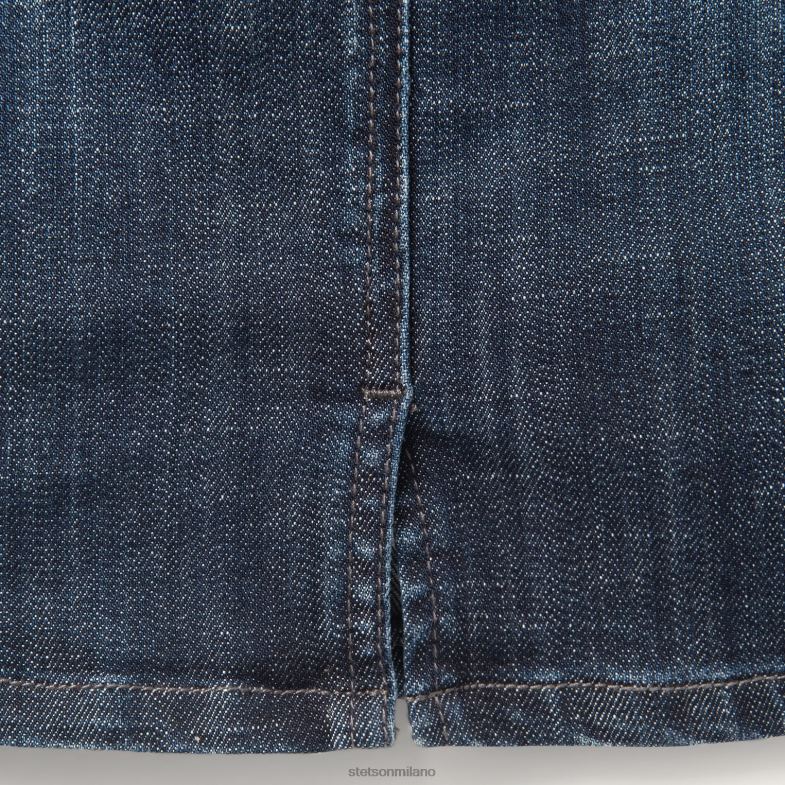 Stetson Gonna 5 tasche in denim scuro 6BP6J520 abbigliamento blu donne