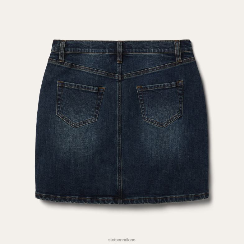Stetson Gonna 5 tasche in denim stretch 6BP6J506 abbigliamento blu donne