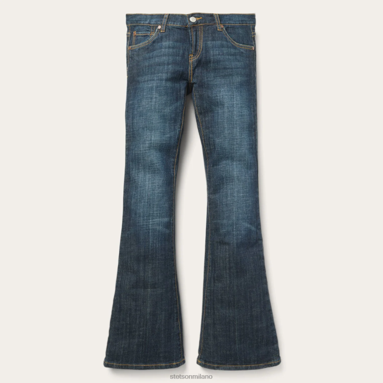 Stetson Jeans 816 dal taglio classico a stivale in lavaggio scuro 6BP6J513 abbigliamento blu donne
