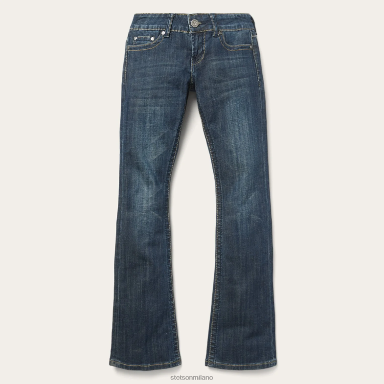 Stetson Jeans 818 bootcut con tasca posteriore a "s". 6BP6J517 abbigliamento blu donne