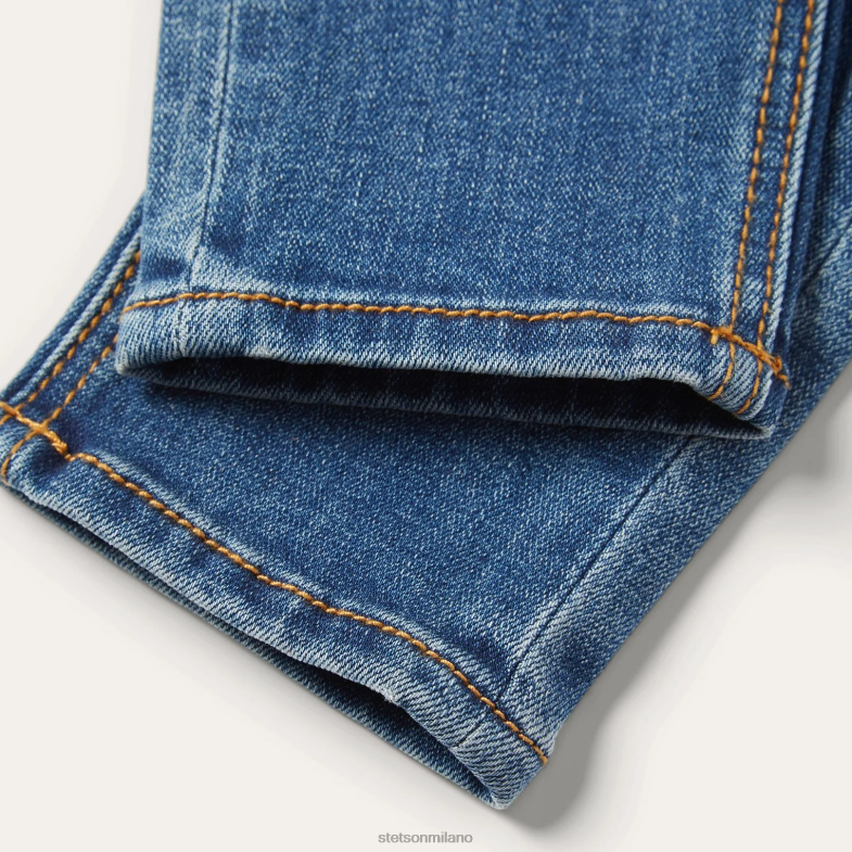 Stetson Jeans 902 skinny fit a vita alta 6BP6J510 abbigliamento blu donne
