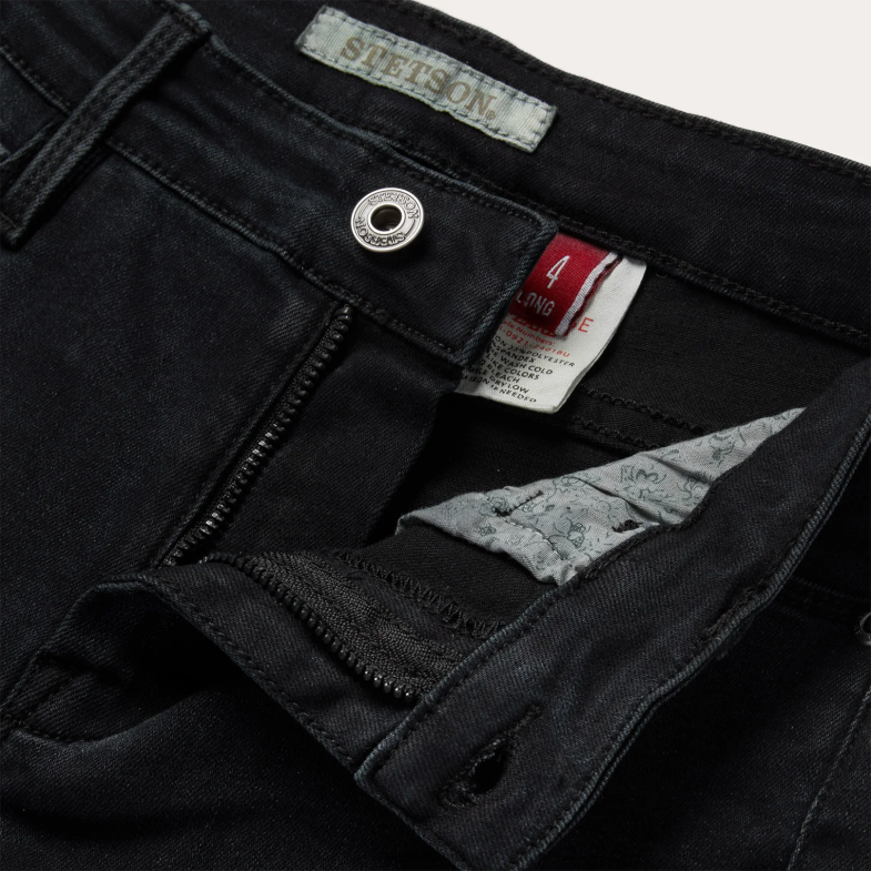 Stetson Jeans 921 a zampa a vita alta 6BP6J526 abbigliamento nero donne