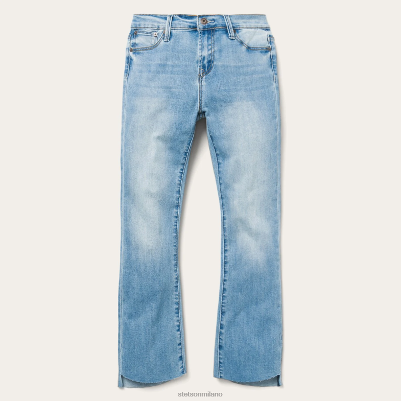 Stetson Jeans crop svasati a vita alta 6BP6J518 abbigliamento blu donne