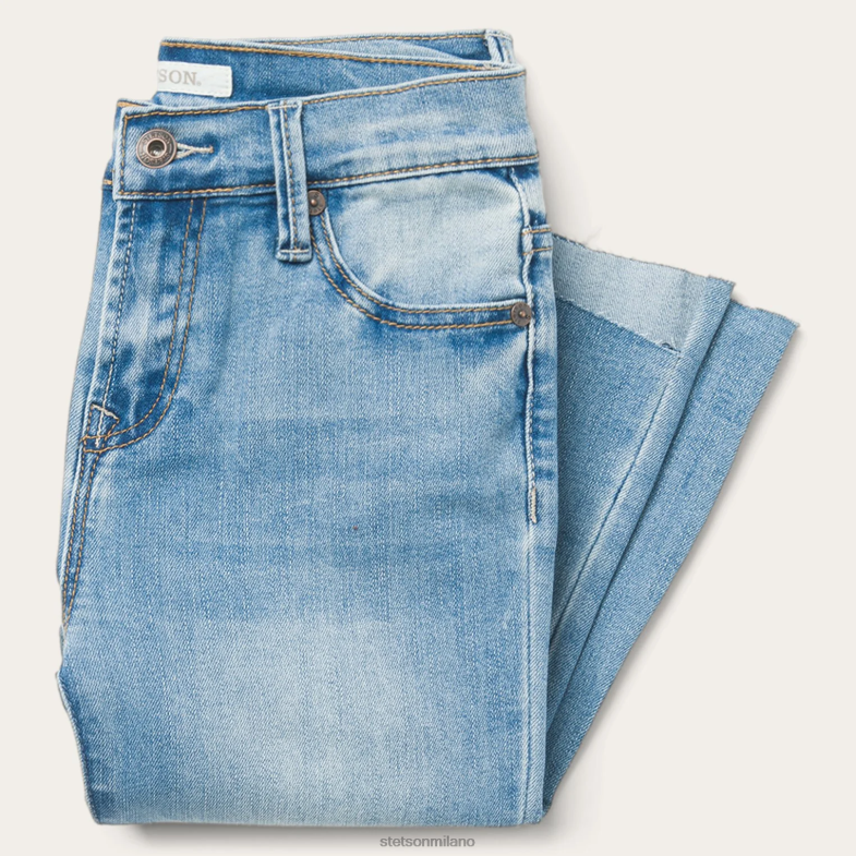 Stetson Jeans crop svasati a vita alta 6BP6J518 abbigliamento blu donne