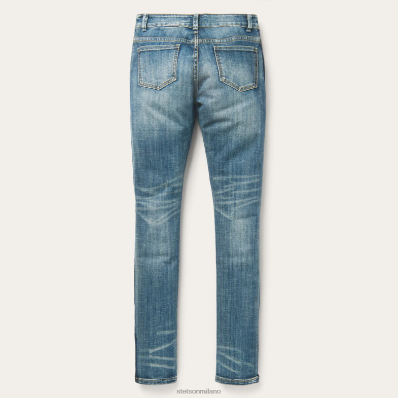 Stetson Jeans skinny con gamba a righe 6BP6J519 abbigliamento blu donne