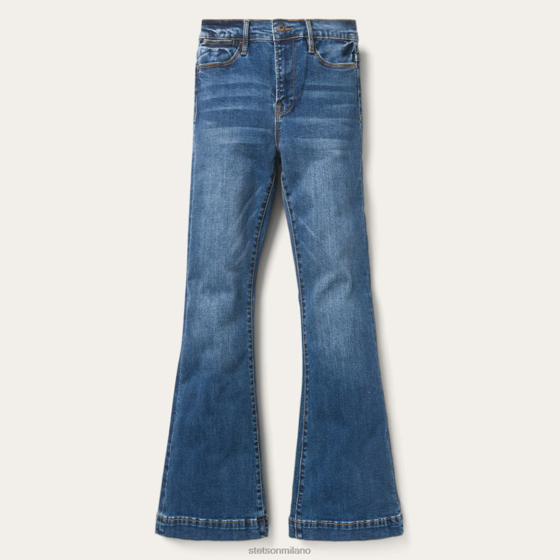 Stetson jeans svasati a vita alta 6BP6J511 abbigliamento blu donne