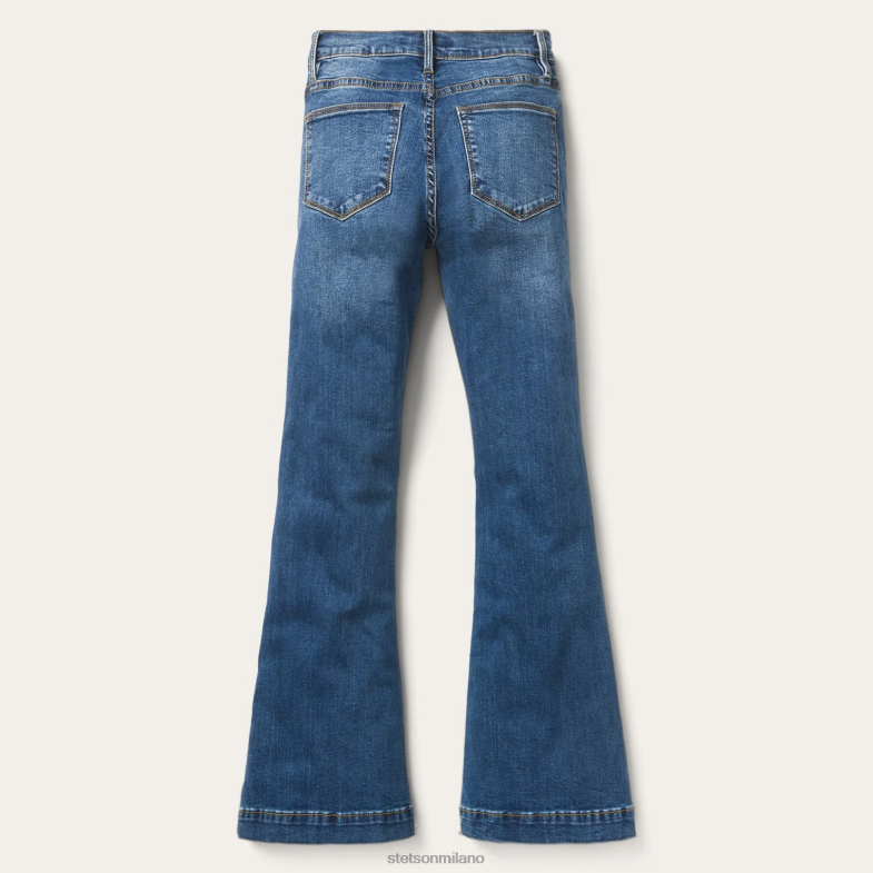 Stetson jeans svasati a vita alta 6BP6J511 abbigliamento blu donne