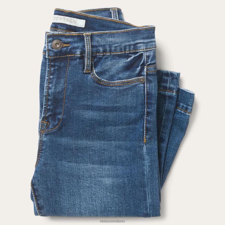 Stetson jeans svasati a vita alta 6BP6J511 abbigliamento blu donne