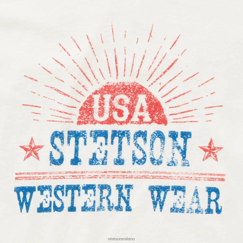 Stetson maglietta con grafica alba 6BP6J468 abbigliamento bianco donne