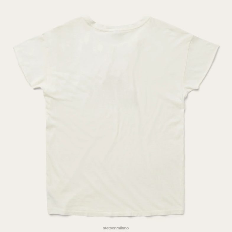Stetson maglietta con grafica alba 6BP6J468 abbigliamento bianco donne
