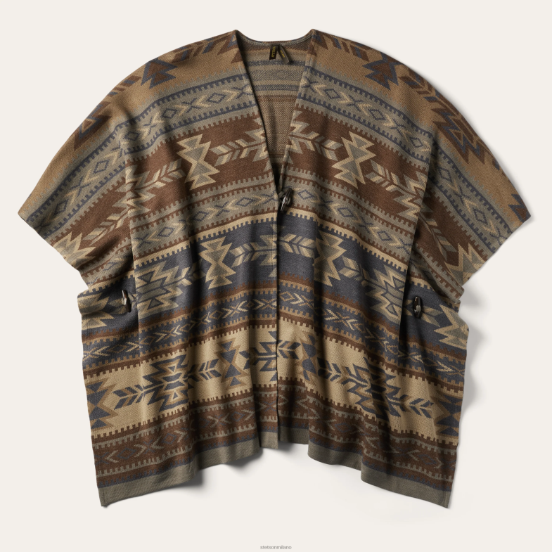 Stetson poncho in maglione con stampa azteca 6BP6J539 abbigliamento multi donne
