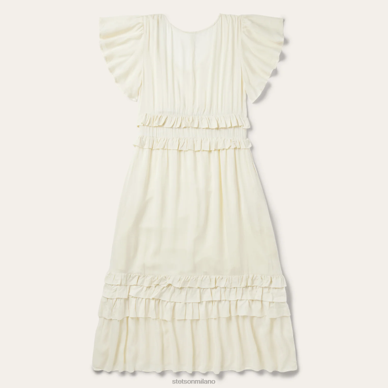 Stetson Abito in rayon color crema spinato 6BP6J496 abbigliamento bianco donne