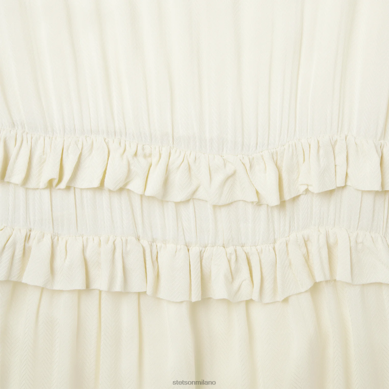 Stetson Abito in rayon color crema spinato 6BP6J496 abbigliamento bianco donne