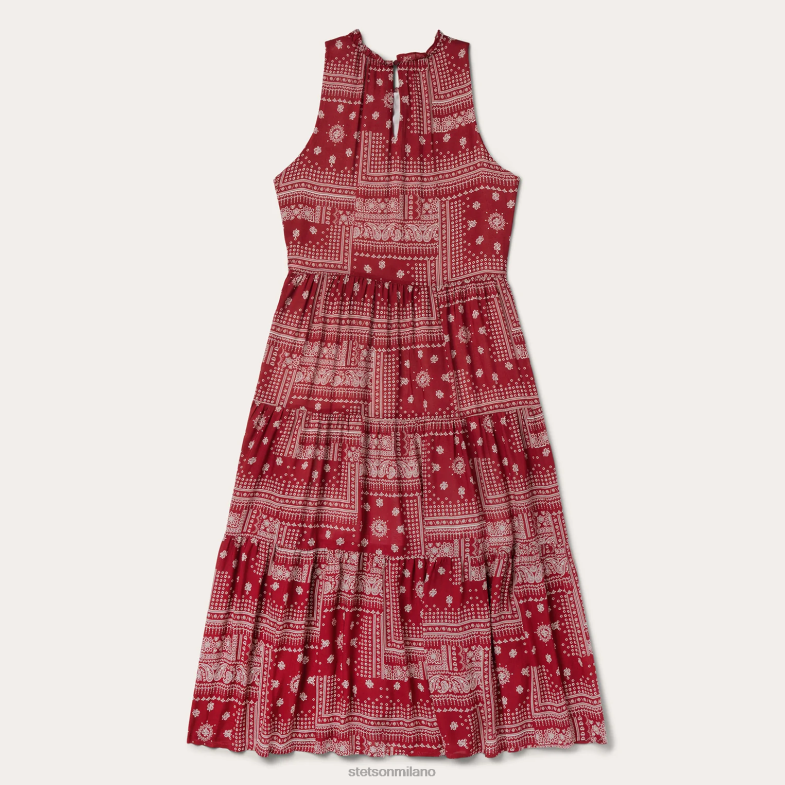 Stetson Abito patchwork bandana 6BP6J488 abbigliamento rosso donne