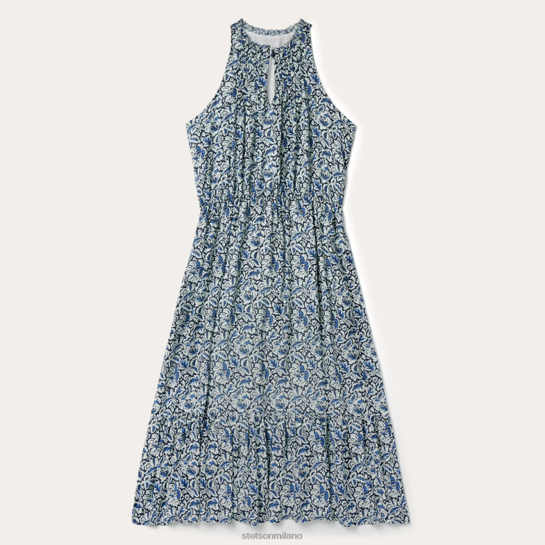 Stetson Abito prateria con stampa arazzo indaco 6BP6J489 abbigliamento blu donne