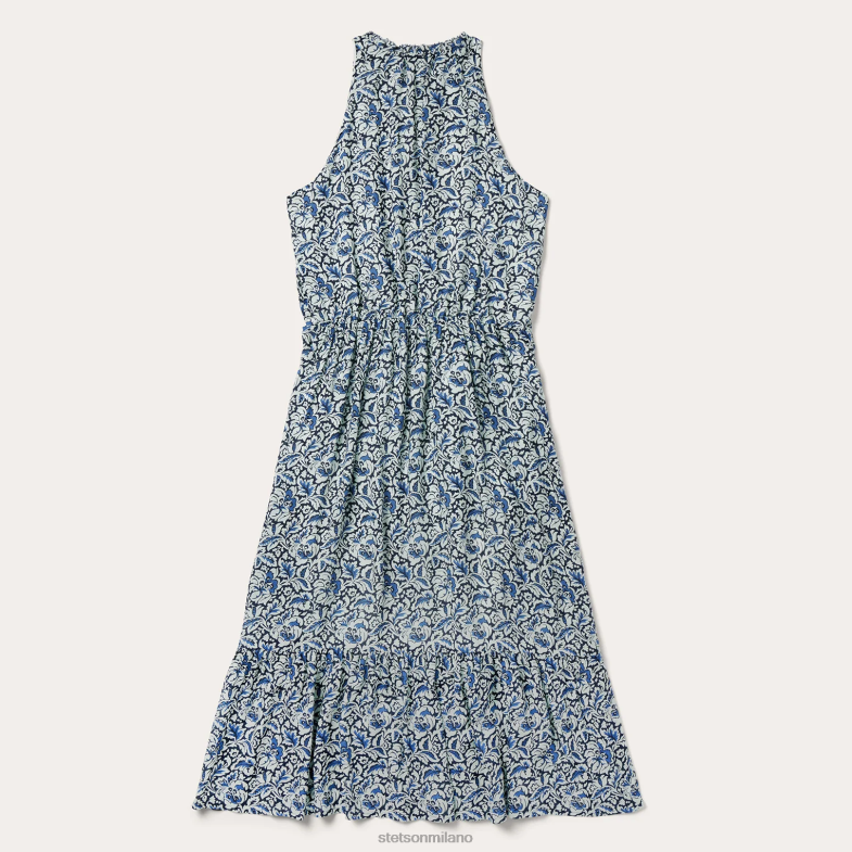 Stetson Abito prateria con stampa arazzo indaco 6BP6J489 abbigliamento blu donne