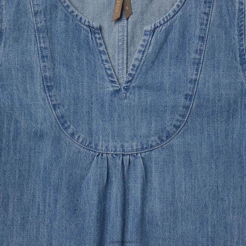 Stetson vestito scampanato in denim 6BP6J504 abbigliamento blu donne