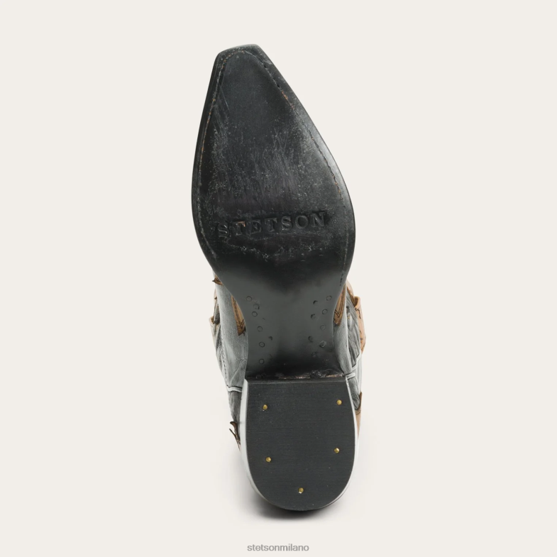 Stetson Faye stivale in pelle da cowgirl e cavallo 6BP6J260 calzature nero donne