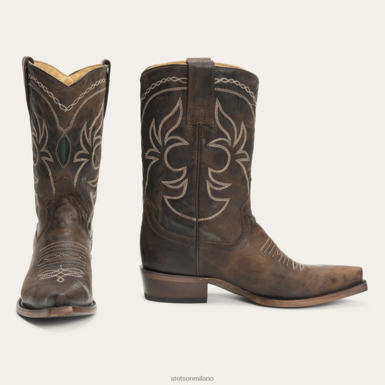 Stetson Stivale ricamato a metà polpaccio iris 6BP6J264 calzature marrone donne