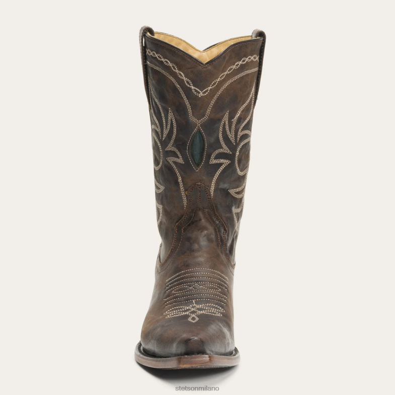 Stetson Stivale ricamato a metà polpaccio iris 6BP6J264 calzature marrone donne