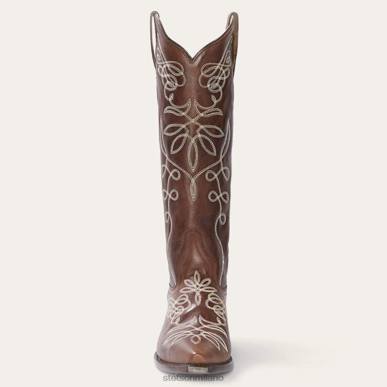 Stetson stivale cowboy adeline con zip posteriore brunita 6BP6J250 calzature marrone donne