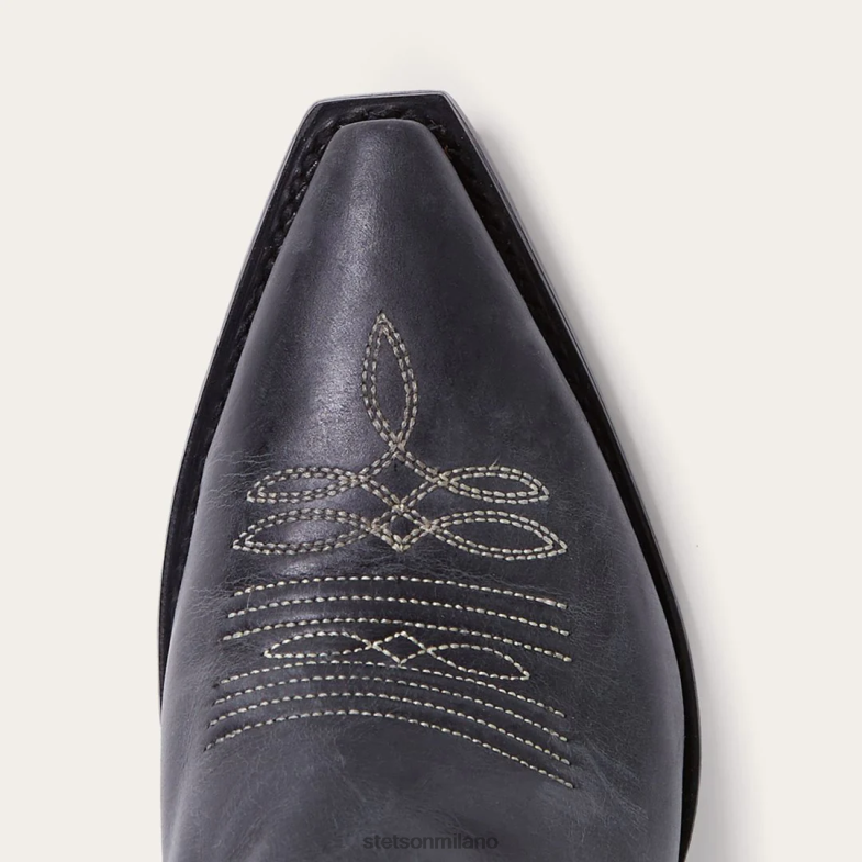 Stetson stivale da cowboy con zip laterale dal design cordoncino 6BP6J275 calzature nero donne