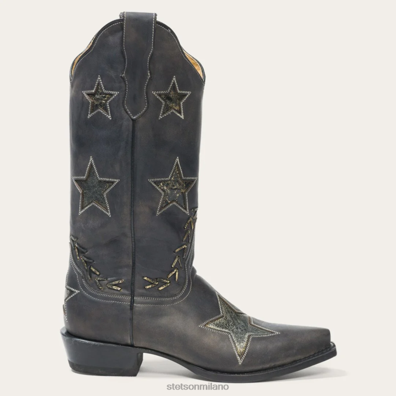 Stetson stivale da cowboy effetto stella 6BP6J251 calzature nero donne