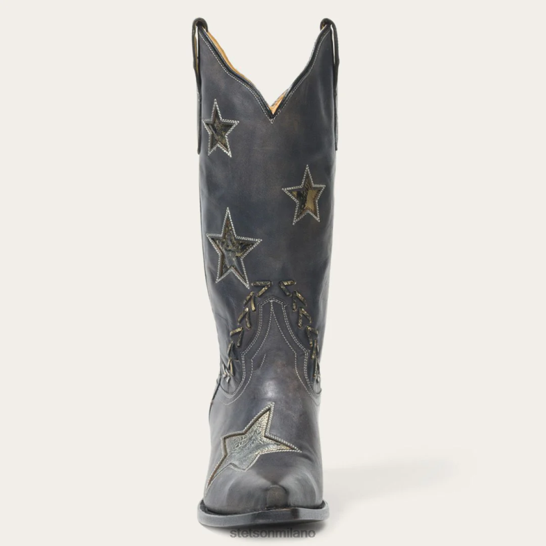 Stetson stivale da cowboy effetto stella 6BP6J251 calzature nero donne