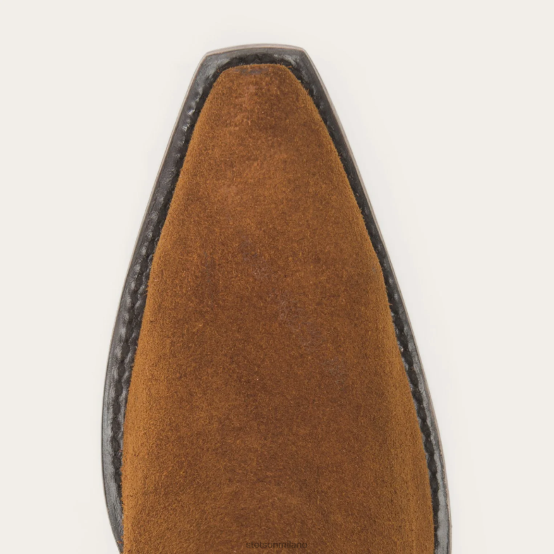 Stetson stivale halle con cerniera laterale in pelle scamosciata con frange 6BP6J254 calzature marrone donne